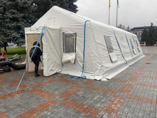 Намет для санітарної обробки (деконтамінації)